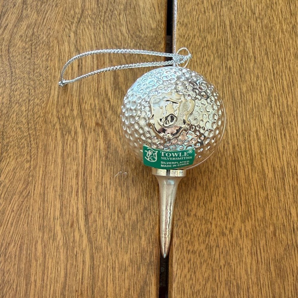 Towle golf ball/tee Christmas ornament
